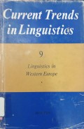 Current trends in linguistics volume 9 linguistics in western europe