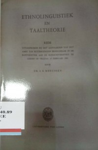 Ethnolinguistiek en taaltheorie