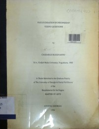 Focus creation in Indonesian yes/no questions