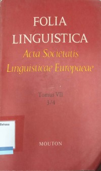Folia Linguistica Acta Societatis Linguisticae Europaeae