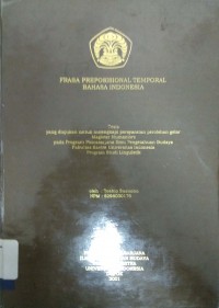 Image of Frasa preposisional temporal Bahasa Indonesia