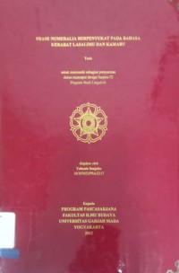 Frase Numeralia Berpenyukat Pada Bahasa Kerabat Lasalmu dan Kamaru