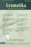 Gramatika: Jurnal Ilmiah Kebahasaan dan Kesastraan, Volume 1, Nomor 1, Januari-Juni 2013