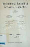 International Journal Of American Linguistics vol.43 number 1 1977