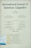 International Journal of American Linguistics Vol 32 Number 2 April 1966