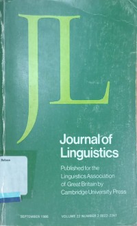 Journal of Linguistics, Vol. 22, No. 2