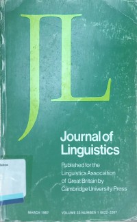 Journal of Linguistics, Vol. 23, No. 1