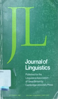 Journal of Linguistics, Vol. 23, No. 2