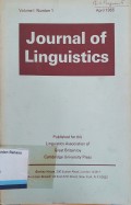 Journal of Linguistics