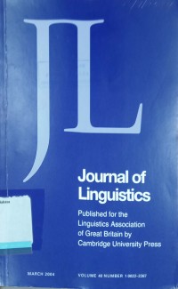 Journal of Linguistics Vol. 40, No. 1