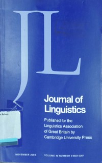 Journal of Linguistics Vol. 40, No. 3