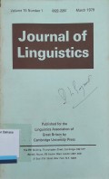 Journal of Linguistics vol.15 1979