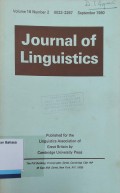 Journal of Linguistics vol.16 1980