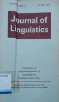 Journal of Linguistics vol.3 1967