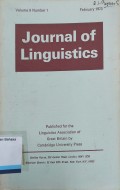Journal of Linguistics vol.9 1973