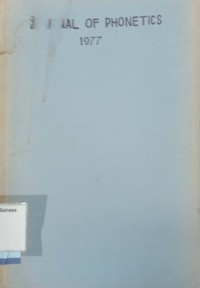 Journal of Phonetics Vol.5 Number 2