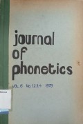 Journal of Phonetics Vol.6 Number 1,2,3,4