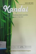 Kandai: Jurnal Bahasa dan Sastra, Volume 6, Nomor 1, Mei 2010