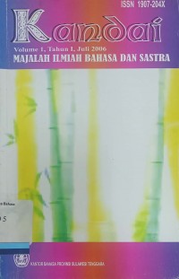 Image of Kandai: Jurnal Bahasa dan Sastra, Volume 1, Tahun I , Juli 2006