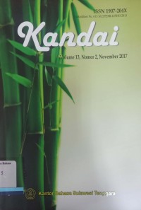 Kandai: Jurnal Bahasa dan Sastra, Volume 13, Nomor 2, November 2017