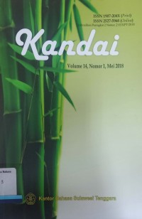 Kandai: Jurnal Bahasa dan Sastra, Volume 14, Nomor 1, Mei 2018