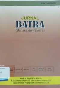 Image of Jurnal Batra (Bahasa dan Sastra), Volume 3, Nomor 1, Juni 2017