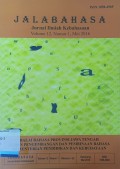 Jalabahasa: Jurnal Ilmiah Kebahasaan, Volume 12, Nomor 1, Mei 2016