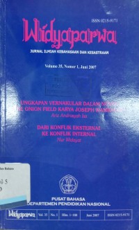 Widyaparwa: Jurnal Ilmiah Kebahasaan dan Kesastraan, Volume 35, Nomor 1, Juni 2007