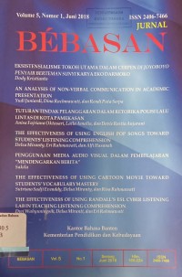 Bebasan: Jurnal Ilmiah Kebahasaan dan Kesastraan, Volume 5, Nomor 1, Juni 2018