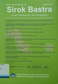 Sirok Bastra: Jurnal Kebahasaan dan Kesastraan, Volume 1, Nomor 2, Desember 2013