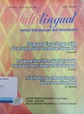 Multilingual: Jurnal Kebahasaan dan Kesastraan, Volume 1 Tahun VI, Juli 2007