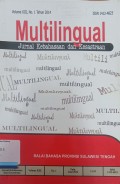 Multilingual: Jurnal Kebahasaan dan Kesastraan, Volume XIII, No. 1, Tahun  2014