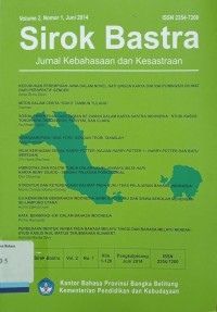 Sirok Bastra: Jurnal Kebahasaan dan Kesastraan, Volume 2 Nomor 1, Juni 2014