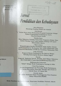Jurnal Pendidikan dan Kebudayaan September 2007 Tahun Ke-13, No. 068
