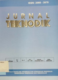 Jurnal Teknodik, Vol. 19, Nomor 3, Desember 2015