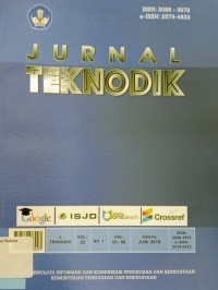 Jurnal Teknodik, Vol. 23, Nomor 1, Juni 2019