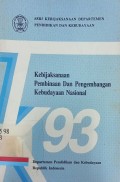 Kebijaksanaan pembinaan dan pengembangan kebudayaan nasional