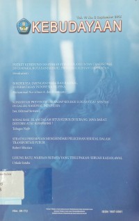 Kebudayaan, Vol. 10 No. 2 September 2015