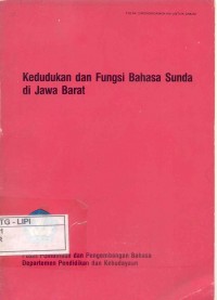 Kedudukan dan fungsi bahasa sunda di jawa barat