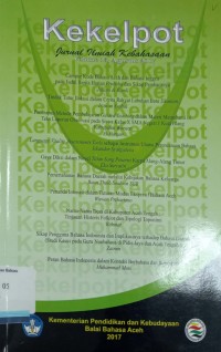 Kekelpot: Jurnal Ilmiah Kebahasaan dan Sastra, Volume 13, Agustus 2017