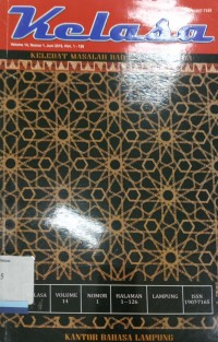 Kelasa: Kelebat Masalah Bahasa dan Sastra, Volume 14, Nomor 1, Juni 2019