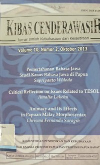 Kibas cendrawasih: Jurnal ilmiah kebahasaan dan kesastraan Vol 10 No. 2
