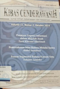 Kibas cendrawasih: Jurnal ilmiah kebahasaan dan kesastraan Vol 11 No. 2