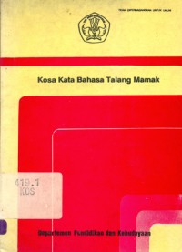 Kosa kata bahasa talang mamak