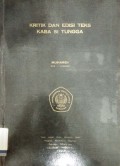 Kritik dan Edisi Teks Kaba Si Tungga