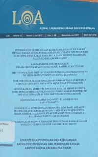 LOA: Jurnal Ilmiah Kebahasaan dan Kesastraan, Vol. 12, No. 1, Juni 2017