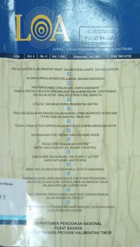 LOA: Jurnal Ilmiah Kebahasaan dan Kesastraan, Vol. 4, No. 4, Juli 2007