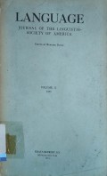 Language: Journal of the Linguistics Society of America Vol 32, 1956