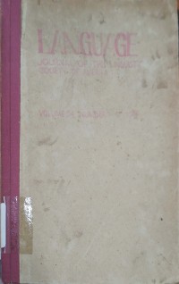 Language Journal of the Linguistic Society of America vol. 54 number 1