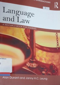 Image of Language and law: a resource book for students